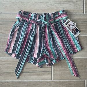 Rewash linen shorts. Pink, gray, and teal. Size: S  Never worn before.